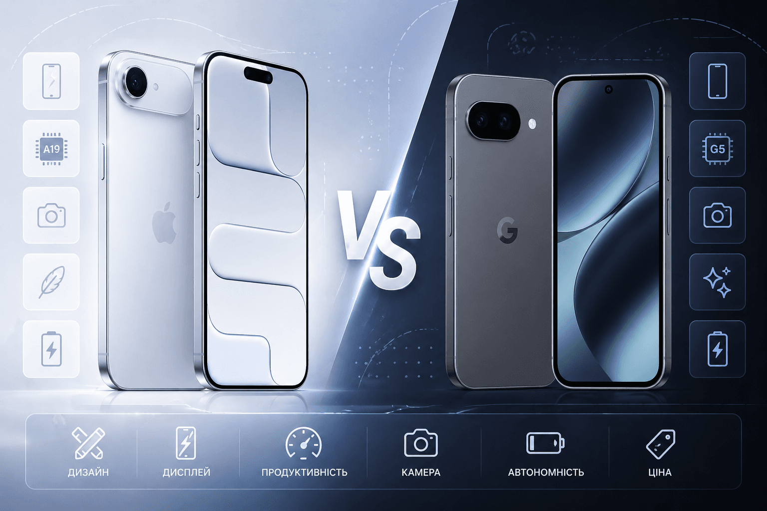 Apple iPhone 17 Air vs Google Pixel 10a: Порівняння 2026